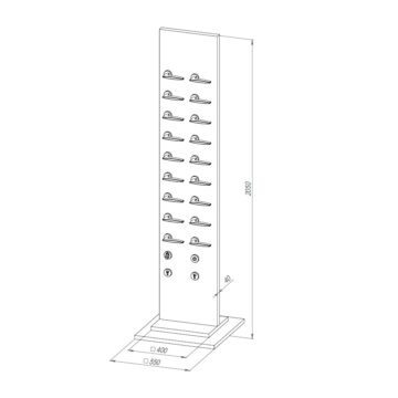 СТЕНД Armadillo (Армадилло) - ARMADILLO URBAN UNI AL поворотный 2х ст. с товаром