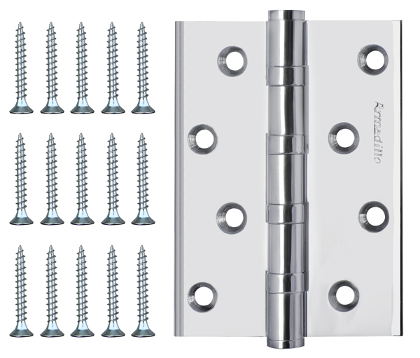 Петля Armadillo (Армадилло) универсальная IN4500UC-BL CP 100x75x3 INOX304 хром БЛИСТЕР
