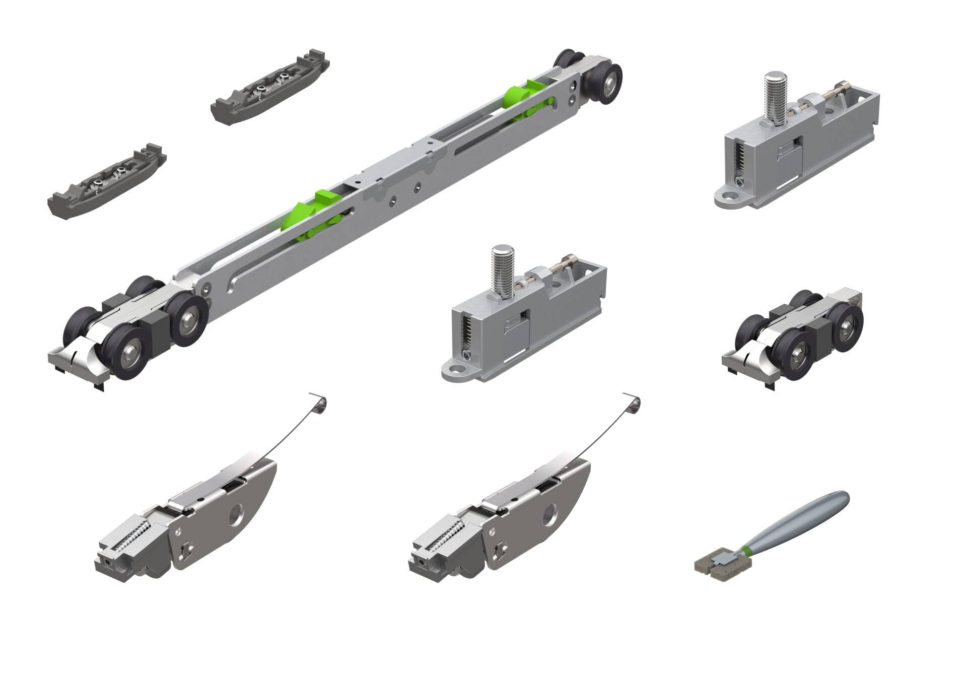 Комплект Armadillo (Армадилло) для раздвижных дверей SLD.Scope.SET3.soft close+roller/80